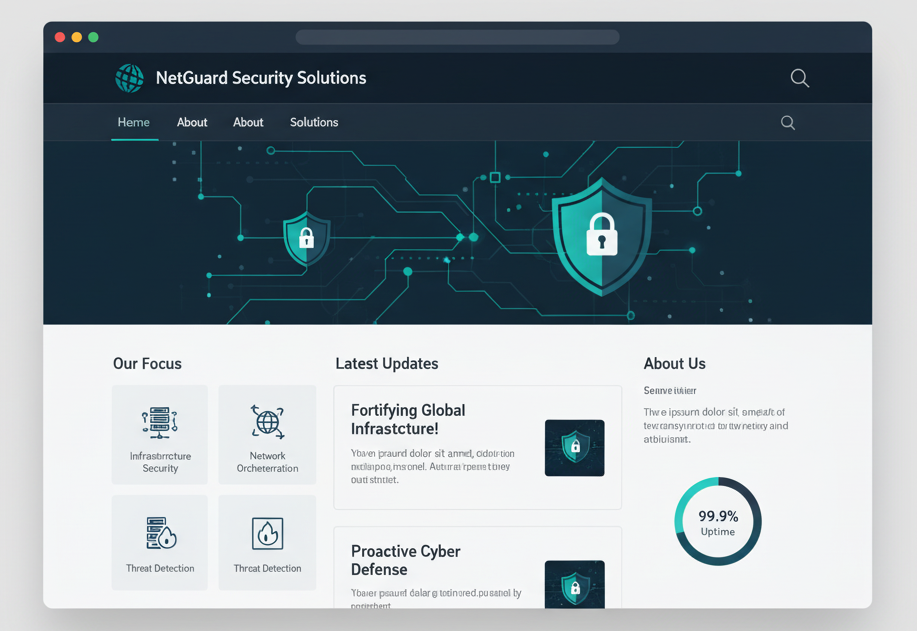 Networking and cybersecurity LinkedIn Showcase Page concept inspired by Cisco